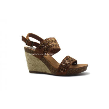 New Design Wedge Sandals with Buckle Strap